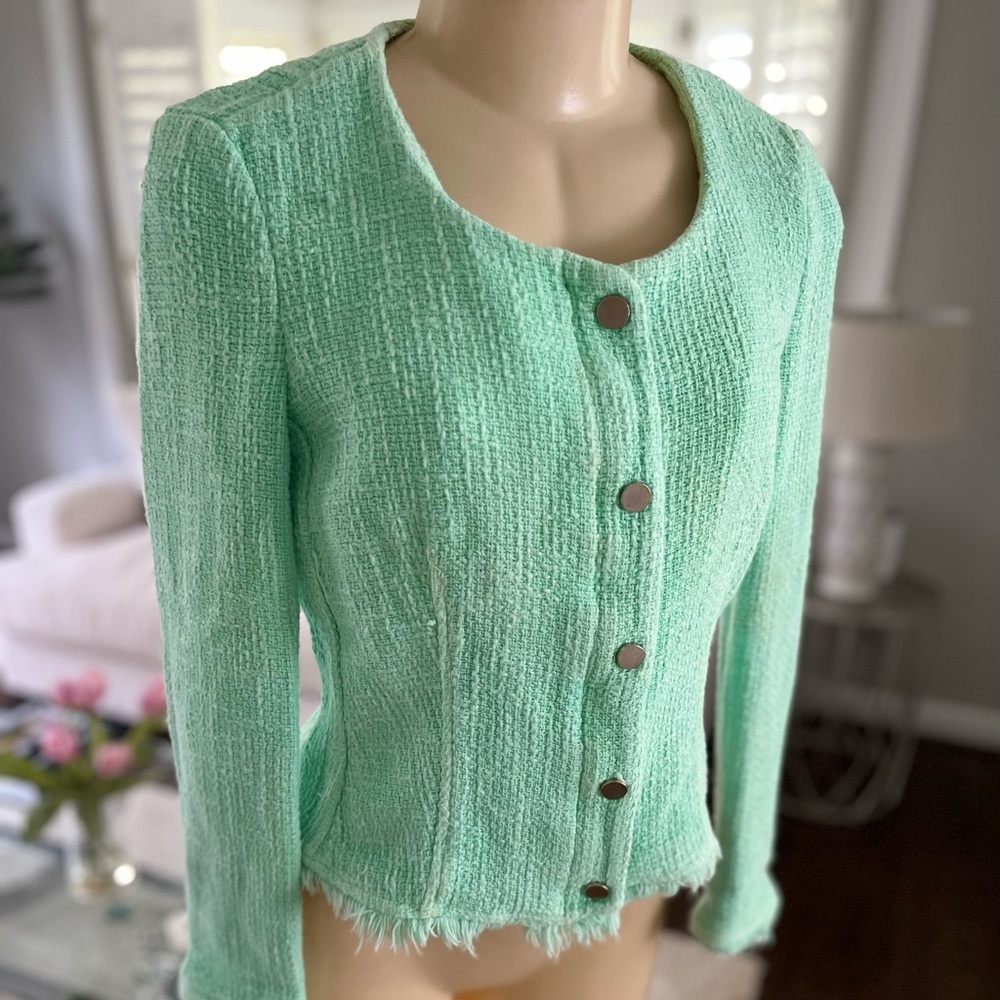 Mint tweed Zara jacket
